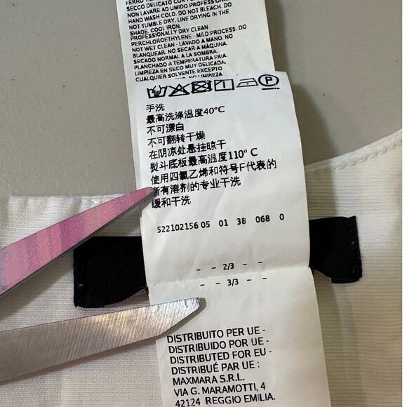 Weekend MaxMara White 100% Cotton Crochet Hem Shift Mini Dress Size 4 - Picture 5 of 6